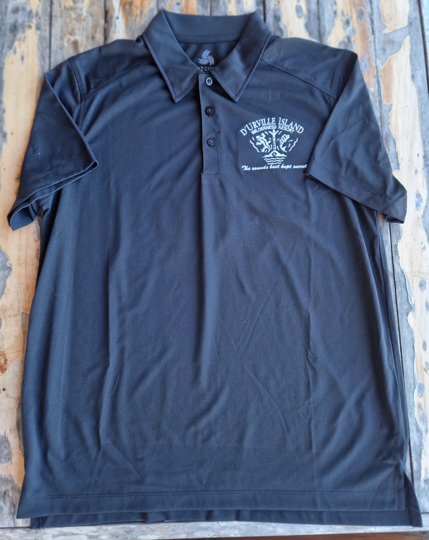 Mens Blue Cod short sleeved polo Black