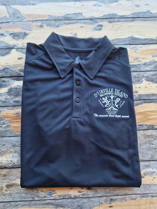 Mens Blue Cod short sleeved polo Black