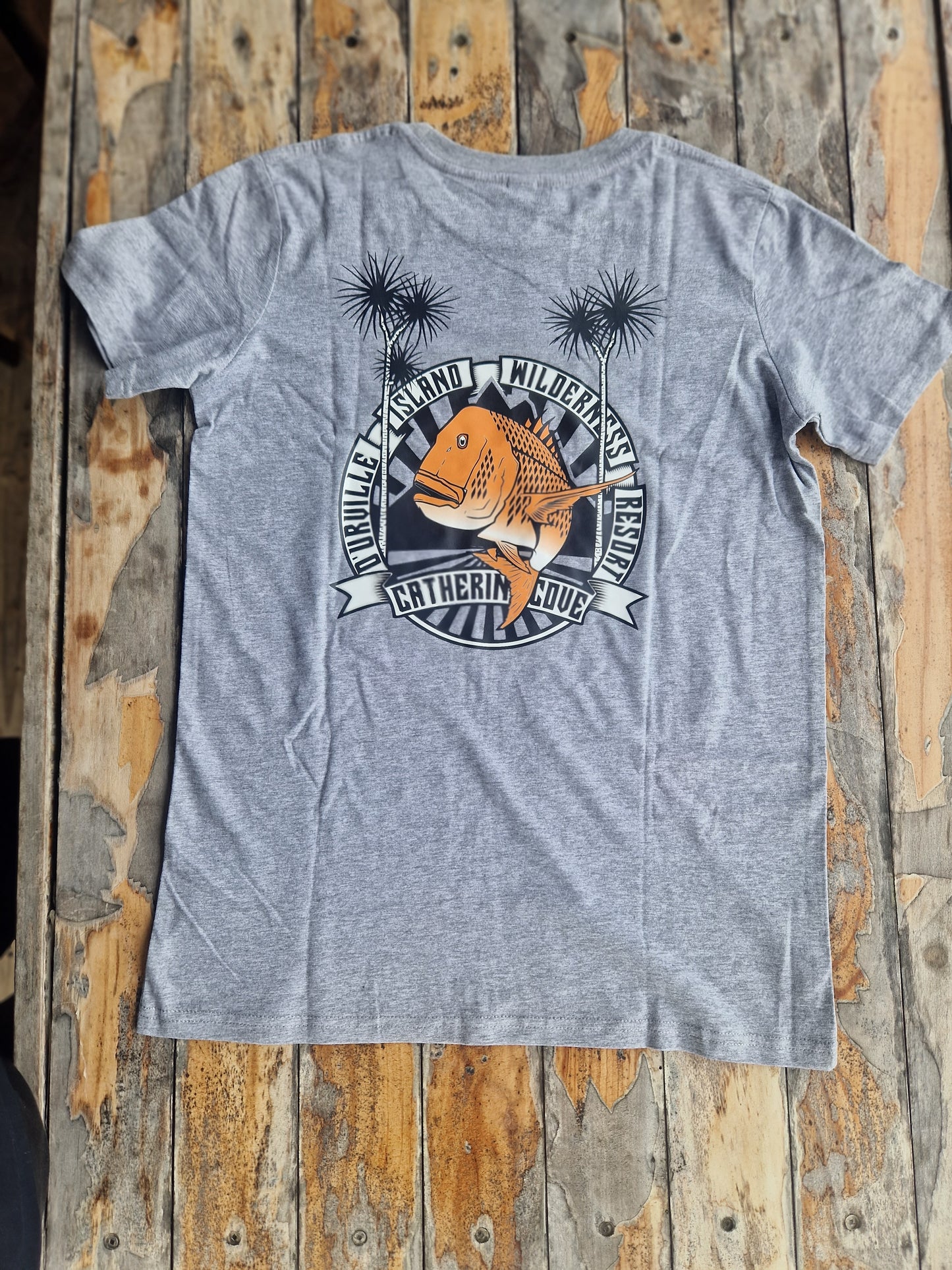 kids grey snapper T-shirt