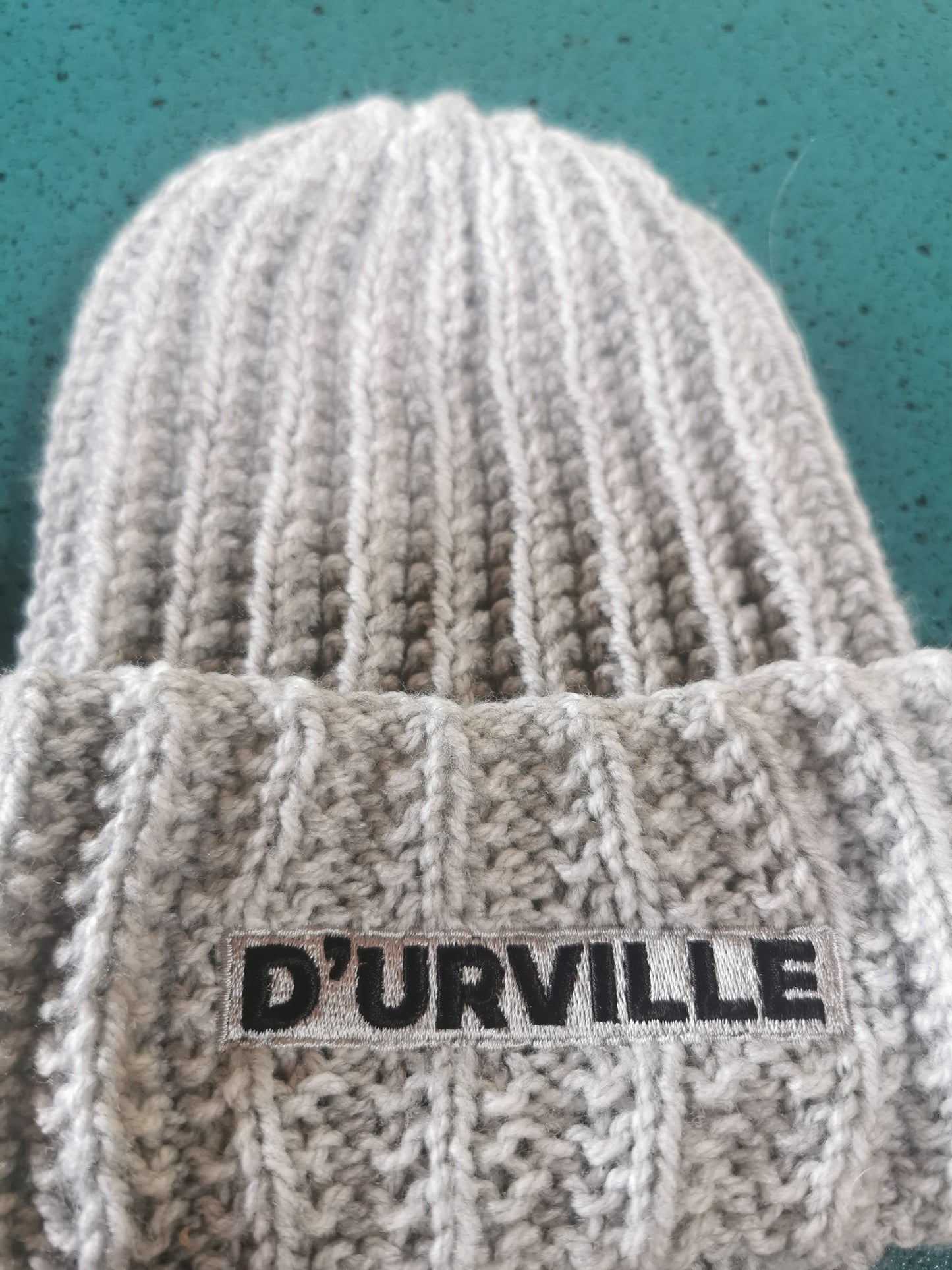 Hand Knit Grey Beanie